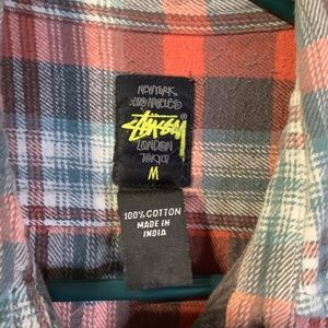 Stussy Women’s Long Sleeve Button Down Flannel Si… - image 1